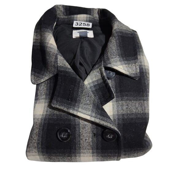 Old Navy Women's size XXL Plaid Double Breasted Casual Outerwear Wool Peacoat - Picture 9 of 14